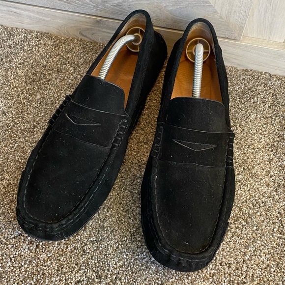 GENTLE SOULS - MATEO DRIVER PENNY LOAFER Black Suede 11.5 - Picture 4 of 15